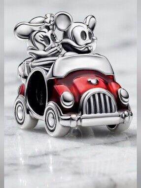 Disney Parks Sterling Silver Charm with Red Car